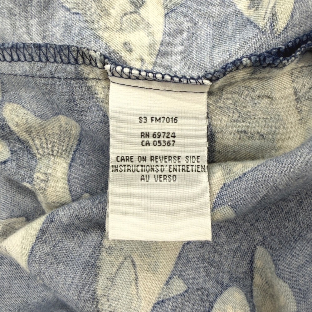 Columbia Shirt Mens Medium Blue Fish Print Short Sleeve Fishing Outdoors *Wear - Picture 8 of 11